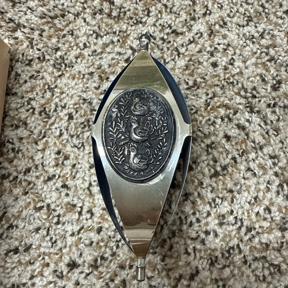 Sterling Silver “3 French Hens” from 12 days of Christmas ornament. 1972 - Picture 4 of 4